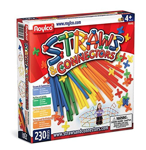 8 inches Roylco Straws and Connectors Building Kit Assorted Colors for sale online Pack of 230 