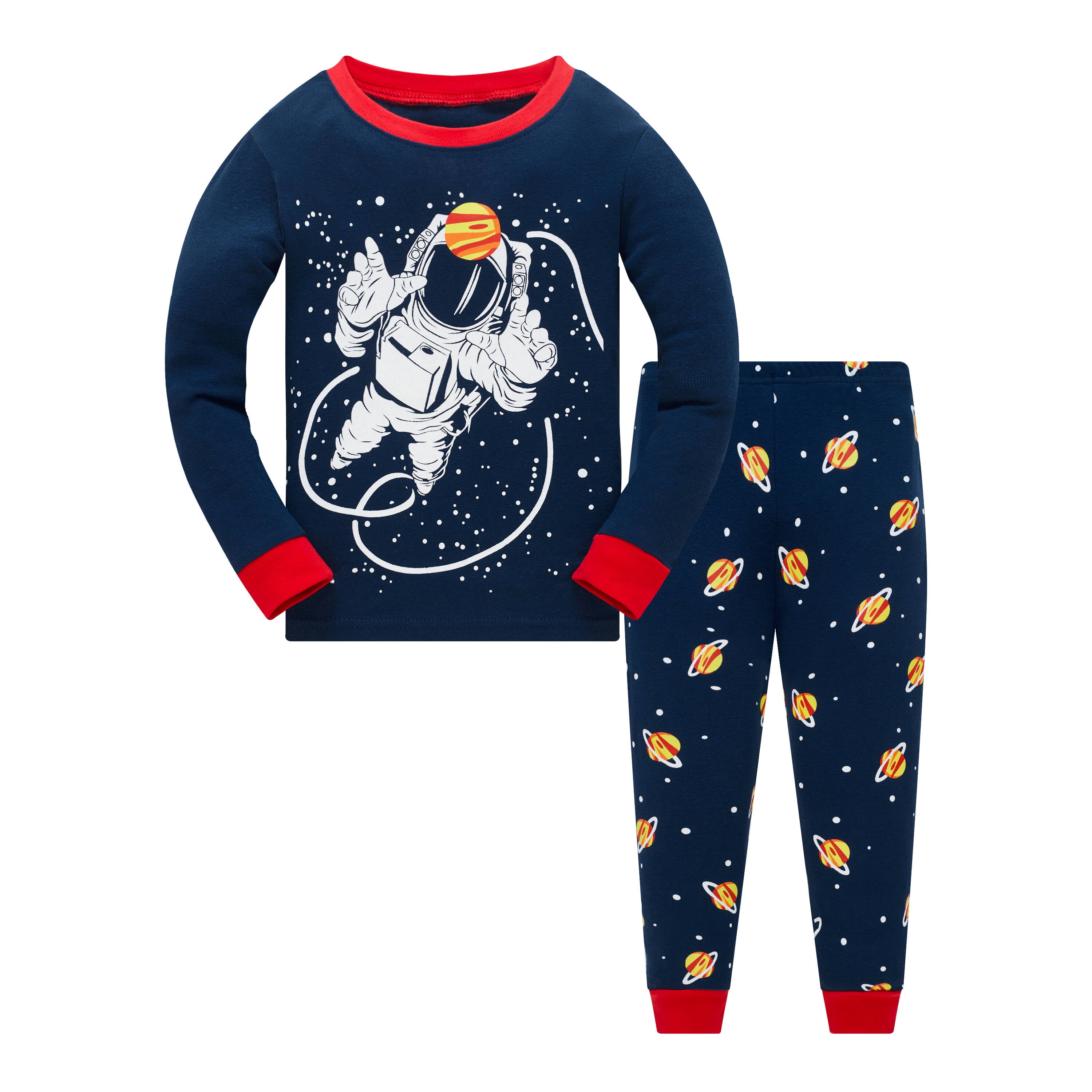 Little Boys Astronaut Pajamas Set 100 Cotton Long Sleeve Pyjamas