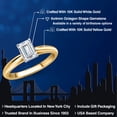 thumbnail image 2 of Gem Stone King 10K Two Tone Gold White Moissanite Engagement Ring for Women | 0.57 Cttw | Emerald Cut 6X4MM | Gemstone Birthstone | Size 7, 2 of 7