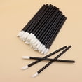 thumbnail image 1 of Nvzi 150 aplicadores de pinceles desechables para labios, aplicadores de lápiz labial negro, pinceles desechables para uñas, varitas de brillo de lápiz labial (negro), 1 of 3
