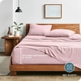 thumbnail image 3 of Bare Home Washed Sheet Set - Premium 1800 Collection - Deep Pocket - 3 Piece - Twin XL, Dusty Pink, 3 of 6