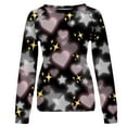 thumbnail image 4 of Jacenvly Womens Plus Size T-Shirts Crewneck Sweatshirt New Style Long Sleeve Shirt Soft Comfort Heart Printed Valentine'S Day Printed Blouse Casual Tunic Tops Multicolor, 4 of 5