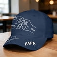 thumbnail image 2 of LIIPEE Man Baseball Cap Casual Father's Day Letter Graphic Printed Unique Handmade Customizable Hats Male Celebration Fashion Breathable Comfortable Daily Hats,Navy,One Size, 2 of 4