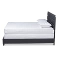 thumbnail image 3 of Baxton Studio Ansa Modern and Contemporary Dark Gray Fabric Upholstered Queen Size Bed, 3 of 8