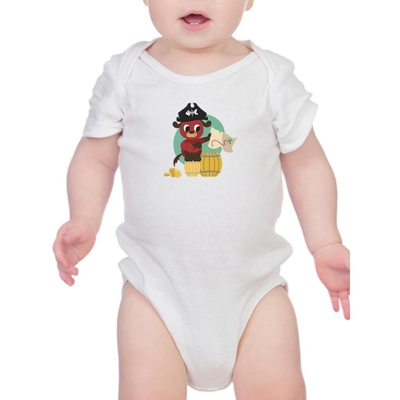 Pirate Dog With A Treasure Map Bodysuit Infant -Image by Shutterstock, 12 Months