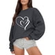 thumbnail image 1 of Gibobby Sudaderas para mujer Sudadera con capucha de manga larga con cuello redondo y estampado de amor para el día de San Valentín al libre para mujer 4 (Gris, L), 1 of 5
