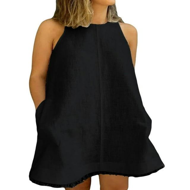 Robe Pompon à Manches Courtes pour Femme