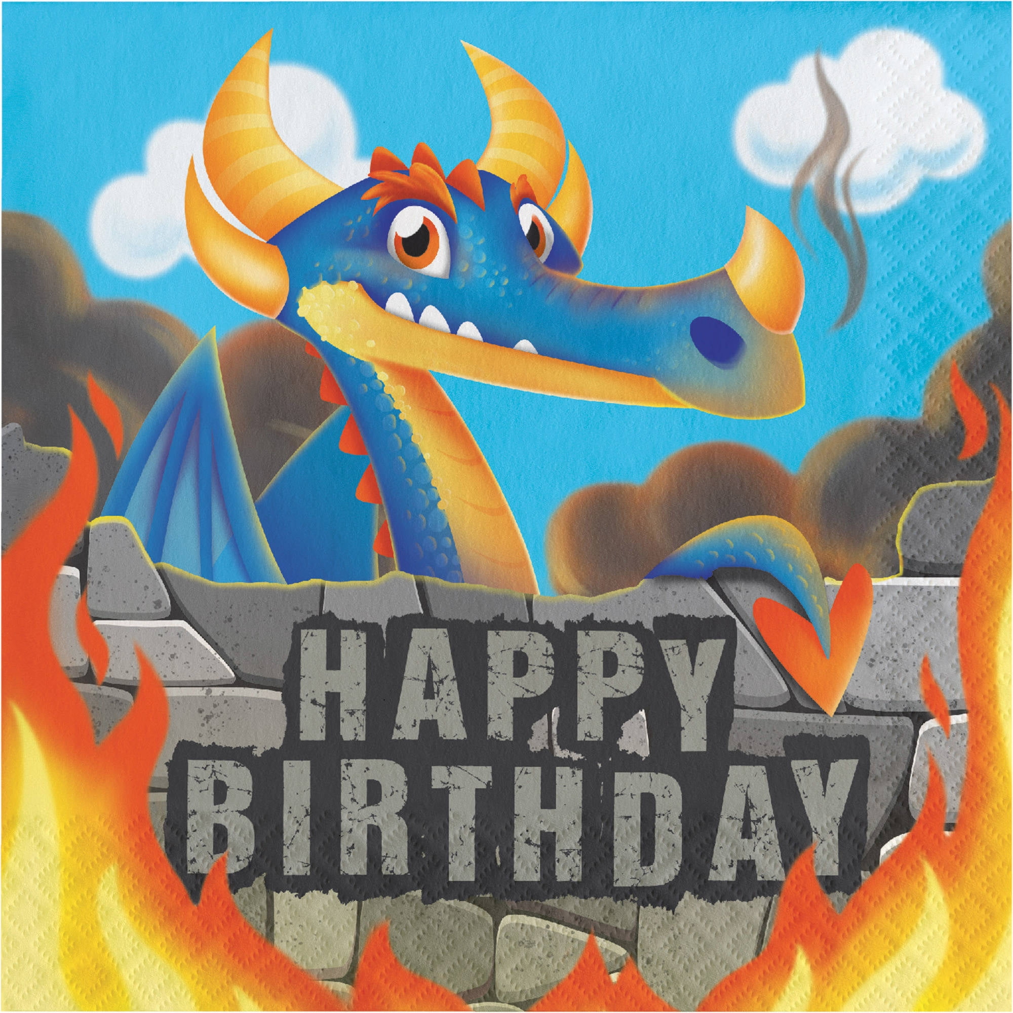 Dragon Birthday Napkins, 16 pk