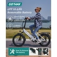 thumbnail image 5 of F2 Electric Bike for Adults, Max 750W/48V/20mph/20" x 3" Fat Tire Folding E-Bike with LCD Display and Adjustable Seat for Commute, Travel, White, 5 of 18
