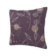 thumbnail image 2 of YFYANG Square Decorative Throw Pillow Case (Without Pillow Insert), Purple Plant Line Art Bedroom Sofa Car Cushion Cover, 22"x22", 2 of 9