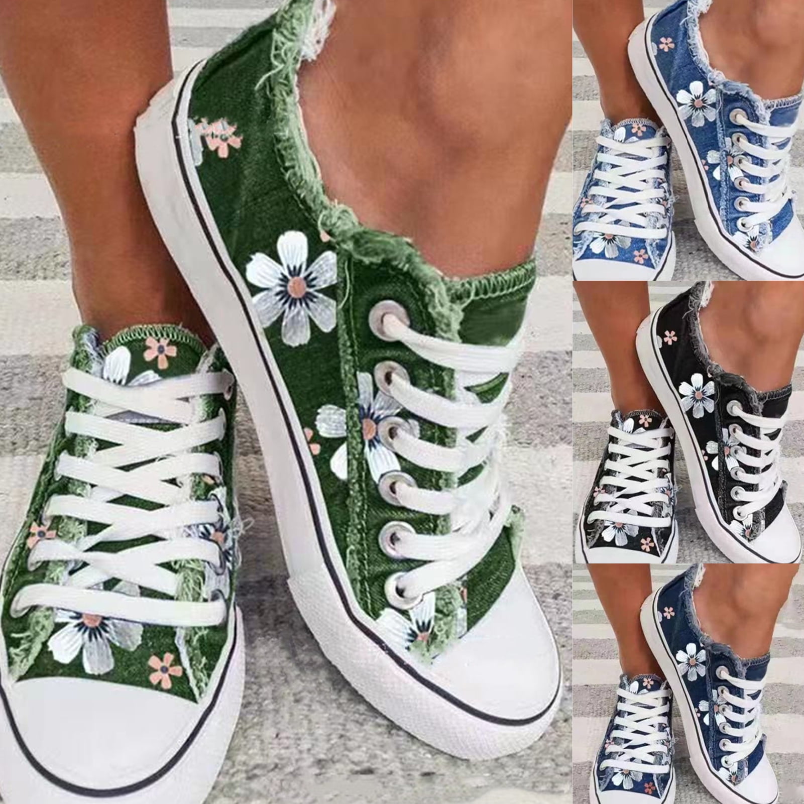 Green flower shoes Clearance