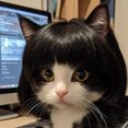 thumbnail image 3 of Pet Costume Wig Afro with Bangs for Halloween Christmas Adjustable Size 30-60cm, 3 of 6