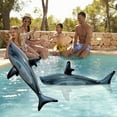 thumbnail image 3 of Kids Inflatable Toy Shark Shape Summer Toy Pool Float Trick Toy Water Float, 3 of 9