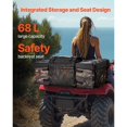 thumbnail image 2 of 68L ATV Rear Storage Bag with Sponge Seat Cushion Bottle Holder 600D Oxford Cloth Cargo Bag Fits Most ATV UTV Rear Racks Compatible with Can-Am, 2 of 7
