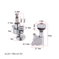 thumbnail image 2 of GC206F New 6 In Line Vintage Style Guitar Machine Heads 6L Tuning Pegs (Silver), 2 of 8