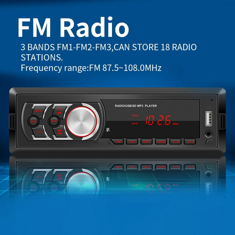 Deyuer 1781E Car Radio Bluetooth-compatible Autoradio Aux Input Receiver 12V  Stereo MP3 Player 