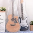 thumbnail image 4 of Guitar Dust Cover, Clear Guitar Shell Case Guitar Dust Cover Durable Washable Dust Protector Guitar Bag Fits Acoustic Guitar Cover (Frosted Electric Guitar Cover), 4 of 5