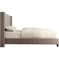 thumbnail image 2 of Weston Home Melford Wingback Tufted Platform Queen Bed, Light Gray, 2 of 3