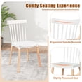 thumbnail image 4 of Giantex Set of 4 Windsor Dining Chairs, Armless Side Chairs w/ Spindle Back, White, 4 of 6