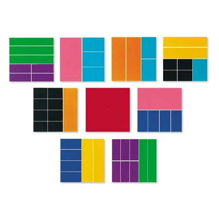 Learning Resources Deluxe Rainbow Fraction Squares, Math Manipulatives, Ages 6+