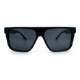 thumbnail image 5 of Mens Classic 90s Flat Top Horn Rim Plastic Urban Fashion Sunglasses [Shiny Black - Black], 5 of 8
