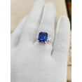 thumbnail image 3 of Blue sapphire ring, Octagon Blue sapphire ring, 925 sterling silver ring, emerald cut blue sapphire ring, royal blue sapphire ring, 3 of 3