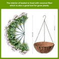 thumbnail image 2 of Artificial Hanging Flowers Basket for Spring Outdoor Outside Decoration, Fake Silk Colorful Daisy Eucalyptus in Planter UV Resistant Look Real for Home Patio Yard(Darkorchid), 2 of 5