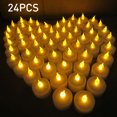 thumbnail image 2 of Mistaha 24pcs Simulation Flameless Tea Candles LED Candle Lights for Wedding Anniversary, 2 of 8