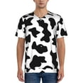 thumbnail image 5 of Easygdp Milk Cow Men's Muscle T-Shirt Men's Baseball Short Sleeves, for Gym Workout Athletic with Button - Large, 5 of 9