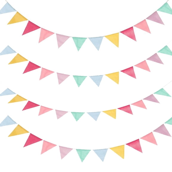 Colorful Pennant Banner Flags, Multicolor Bunting String Triangle Banner for Birthdays, Carnival, Outdoor Events, and Party Decorations