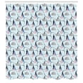 thumbnail image 3 of Geometric Forest Shower Curtain, Winter Forest Design with Brush Strokes Effect Scandinavian Fir Trees, Fabric Bathroom Set with Hooks, 69W X 70L Inches, Multicolor, by Ambesonne, 3 of 3
