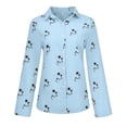 thumbnail image 4 of Pompotops T-shirt à Manches Longues Décontracté Imprimé Mode pour Femmes Blouse en Lin en Solde, 4 of 7