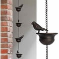 thumbnail image 4 of Bird Rain Chain – 240 cm – Bronze Garden Decoration, 4 of 5