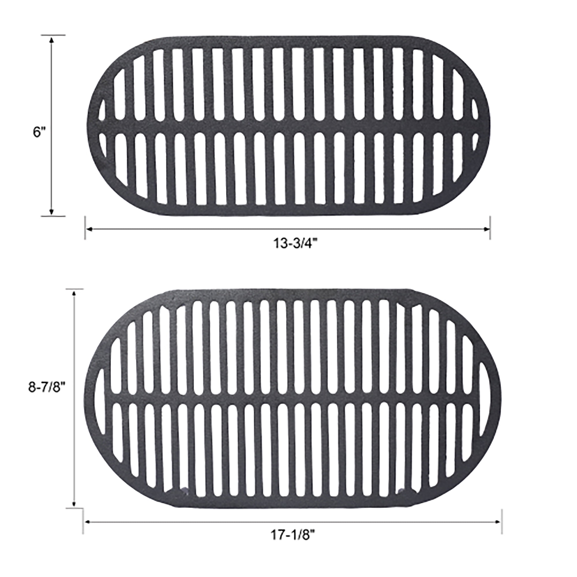 Elleree Oval Cast Iron Grill Skillet,Portable Charcoal Grill for Camping,BBQs, Tailgating, and Outdoor Cooking