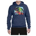 thumbnail image 2 of Cute Rainbow Neon Doberman Dog Lover Unisex Graphic Hoodie Sweatshirt, Vintage Heather Navy, 3XL, 2 of 3
