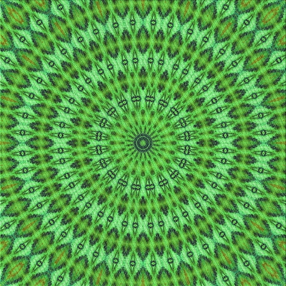 Ahgly Company Machine Washable Indoor Square Transitional Forest Green Area Rugs, 6' Square