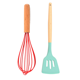 thumbnail image 1 of Juego de utensilios de cocina, 2 siliconas antiadherentes con mango de madera para utensilios de cocina antiadherentes, silicona resistente al calor, 1 of 5