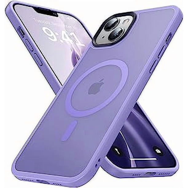 Entronix Funda Resistente y Magnética Compatible con iPhone 14 Pro: Protección Mate a Prueba de Golpes con Bordes Reforzados, Color Morado