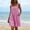 Pink, variant on Odbmxy Womens Dresses Mini Cotton Summer Square Neckline Knee Length Tank Sleeveless Tunic Sun Dresses Women with Pockets