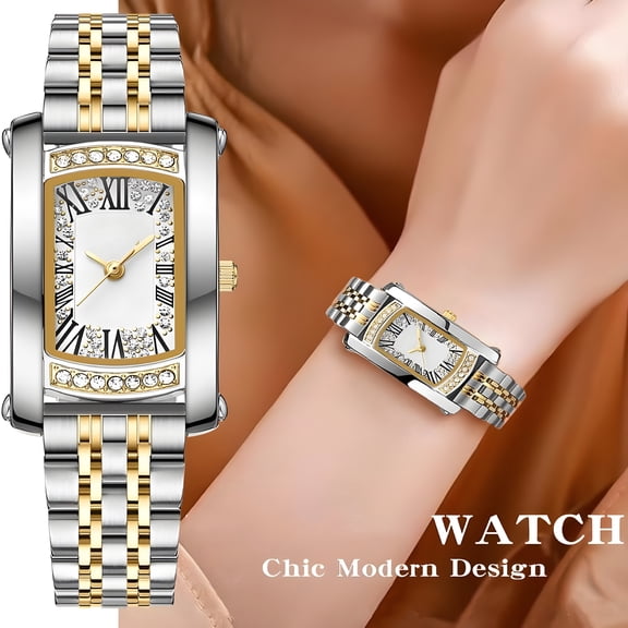 DESIGNICE Watches Women with Date Silver Stainless Steel Luxury Ladies Watches with Small Wrists Diamond for Women Waterproof Elegant Dress Quartz Analog Women's Wrist Watches