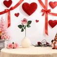 thumbnail image 6 of LKZQHMC 1Pc Artificial Silk Roses Long Single Stem Artificial Roses for Home Decor Table Centerpiece Arrangement Valentine's Day Gift (21.65in Tall) (Pink), 6 of 8