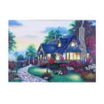 thumbnail image 1 of Hermosa pintura de diamante con taladro de forma especial, imágenes brillantes de flores y casas. Casa 1, 1 of 9