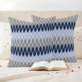 thumbnail image 2 of Outdoor Pillow Covers Geometric Ombre Curve Line Waterproof Pillow Cases 16x16 Set of 2, Navy Blue Grey Throw Pillow Cover Pillowcase for Patio Balcony Couch Garden, 2 of 9