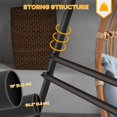 thumbnail image 3 of Support de Chaise Hamac en Métal Robuste, Cadre de Chaise Oeuf en Acier Résistant aux Intempéries pour Usage Intérieur et Extérieur, 48.8 Pouces x 56.3 Pouces x 70.9 Pouces, Noir, Base Stable pour Porche, Jardin Ou Chambre, 3 of 7