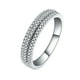 thumbnail image 3 of Xihbxyly Anillo de Pareja de Diamantes de Tres Filas y Medio Diamante para Mujer, Tallas 5-10, 3 of 7