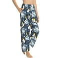 thumbnail image 6 of Salouo Penguin Arctic Adventure Print Women's Pajama Pants Casual Loose Sweatpants PJs Flowy Pants Drawstring Palazzo for Women Wide Leg Pants Lounge Pajama -Small, 6 of 8