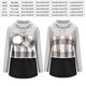 thumbnail image 3 of Otoño Maternidad Enfermería Sudadera Con Capucha Bolsillo Sudadera Enrejado Impresión Mujer Embarazada Tops Odeerbi LM103-4953, 3 of 9