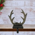 thumbnail image 4 of Comfy Hour Farmhouse Collection 9" Resin Antler Stocking Hanger, Brown, 4 of 5