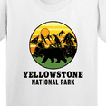 thumbnail image 4 of Inktastic Yellowstone National Park with Bear Mountains and Trees Cricle Youth T-Shirt, 4 of 5