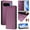 Darkpurple, variant on Wallet Case for Google Pixel 10 /10 Pro, Magnetic Closure PU Leather Flip Phone Case for Men Women with RFID Blocking Card Holder Kickstand, Shockproof Protective Cover, Purple